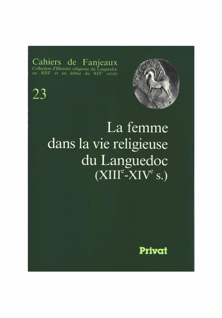 La femme dans la vie religieuse du Languedoc